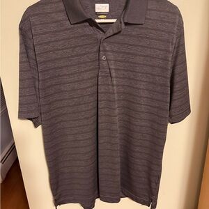 Greg Norman Collection Charcoal Striped Polo Shirt